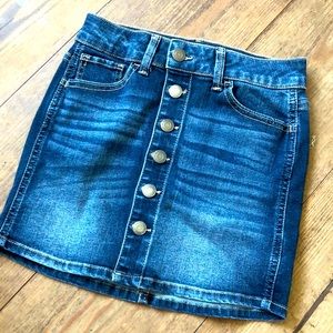 Worn two times button down denim skirt
